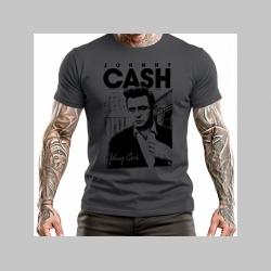 Johny Cash - &scaron;ed&eacute; p&aacute;nske tričko 100%bavlna